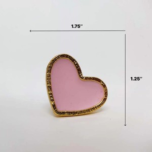 Wholesale Handmade <b>Brass</b> Heart Cabinet <b>Knobs</b> Pink Drawer Door Pulls Decorative Vintage Furniture Handles Dresser Hardware - Product Image 2