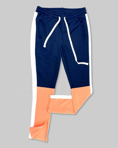 Pantalon de survêtement décontracté pour homme, color block, taille élastique, cordon de serrage, bande latérale, léger, été, en Spandex et Polyester - Product Image 2
