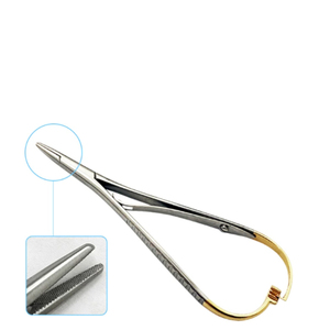ที่จับเข็มเย็บผ้า Castroviejo Micro Precise ขนาด 5.51 นิ้ว ปลายโค้ง ทำจากสแตนเลสสตีล ชุดเครื่องมือแบบใช้มือ - Product Image 3