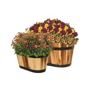 Jardinière ovale en bois d'acacia, écologique, durable, moderne, pour la maison, l'intérieur/l'extérieur, le jardin, fabriquée au Vietnam - Product Image 3