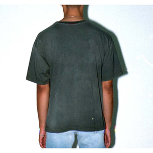 เสื้อยืดโอเวอร์ไซส์สีเทาสำหรับผู้ชาย คอกลม แขนสั้น ไซส์ใหญ่ ผ้าคอตตอนเจอร์ซีย์ ซักแล้ว สไตล์ลำลอง สีพื้น ไม่มีลาย สตรีทสไตล์ - Product Image 4