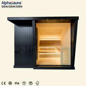 ساونا خارجية لعام 2025 تتسع لـ 4-5 أشخاص مع دش، غرفة بخار خارجية عالية التقييم - Product Image 1