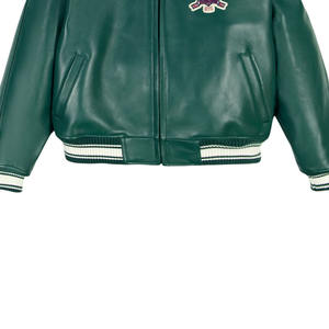 Meilleur prix - Veste en cuir Avirex pour homme - Veste d'hiver haut de gamme - Cuir véritable - Coupe-vent - Imperméable - Teinture unie - Toutes les tailles disponibles - Product Image 5