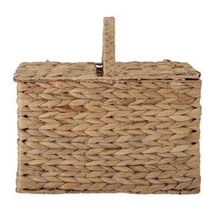 Custom Size Eco-Friendly Water Hyacinth <b>Basket</b> With Handle, Hand <b>Woven</b> Storage <b>Basket</b> With Lid Handcrafted Decor From Vietnam - Product Image 3