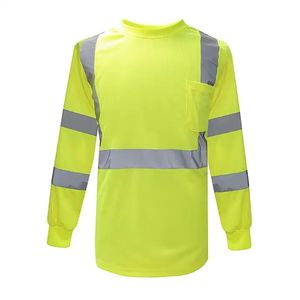 Camisa de Seguridad Personalizada para Hombre, Alta Visibilidad, ANSI Clase 3, EN ISO 20471 Clase 2, Tejido Ligero y Transpirable, Suministro de Fábrica OEM - Product Image 3