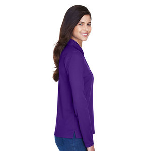 Camisa Polo Blanca de Manga Larga para Mujer, Corte Regular Informal, Color Sólido, Tela Popelina, Diseño Transpirable 2027 - Product Image 4