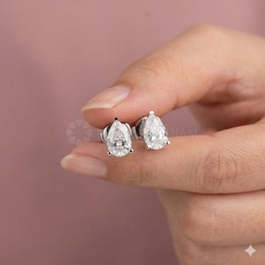 Trendy Design Pear Cut Diamond <b>Earrings</b> Lab Created Diamond Ring <b>Fine</b> Jewelry for Women's from Indian Supplier & Manufacturer - Product Image 3