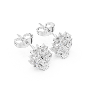 Boucles d'oreilles ethniques en or 14 carats avec diamants de laboratoire ronds pour un usage quotidien - Product Image 6