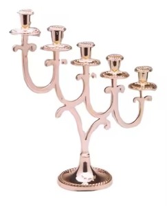 Candelabro Decorativo de Metal de Estilo Moderno con 7 Brazos, Portavelas Menorah, Decoración Interior para el Hogar - Product Image 4