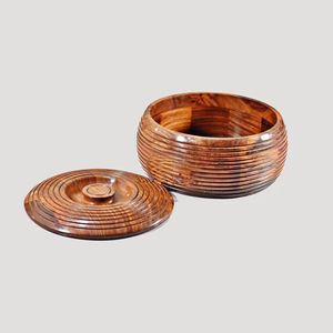 Recipiente para Calentar Comida de Metal Beige Perforado con Patas de Trípode Doradas y Tapa de Cúpula, Calentador de Comida Premium para Catering Profesional de Bodas - Product Image 2