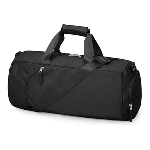 Bolsa Deportiva Ovalada Negra con Cierre de Cremallera, Asas Dobles, Bolsillo Delantero, Capacidad de 20-36L, Mochila Unisex para Entrenamiento - Product Image 1