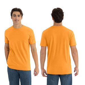T-shirts en coton en gros, logo personnalisé, livraison rapide DDP, fabricant de qualité export, t-shirt orange uni - Product Image 1