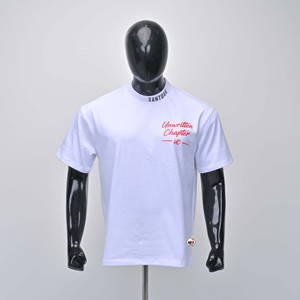 Camisetas de Manga Corta Blancas para Hombre Unwritten Chapter, Cuello Redondo, Corte Regular OEM, Estampado de Letras en la Parte Delantera, Estilo Casual de Algodón Jersey para Exteriores - Product Image 1
