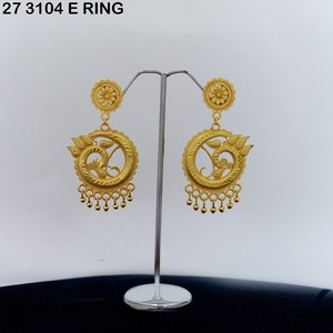 Fancy Gold Plated New Designer Saudi Dubai Indian Pendientes Set Artificial Trending Premium Quality Gold Plated Earring para mujer - Product Image 5
