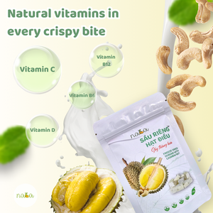 Suministro al por mayor de Durian liofilizado con anacardos de sabor dulce Etiqueta OEM en rodajas 35 g/bolsa Proceso de secado FD - Product Image 3