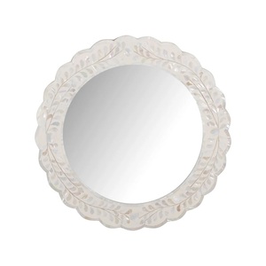 Modern Glam Accent <b>Mirror</b> for Living Spaces Refined Embossed Styling with Elegant Designer Sophistication - Product Image 3