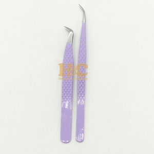 Pinzas Curvas Profesionales de 65 Grados, Pinzas Antideslizantes de Acero Inoxidable, Pinzas Afiladas para Extensión de Pestañas, Volumen Sostenible - Product Image 4