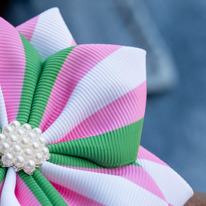 Pink Green White Ribbon Lapel Pin Women Awareness Brooch Decorative Greek Letter Badge Fashion Suit <b>Scarf</b> Accessory - Product Image 2