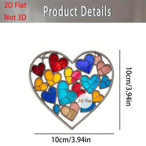 CIFbuy Acchiappasole in Cristallo a Cuore Bohemien, Decorazione Colorata in Acrilico per Finestre e Pareti, per Giardino, Casa, Festività, TikTok, per Temu Pick - Product Image 3