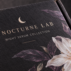 กล่องบรรจุภัณฑ์ไปรษณีย์ลูกฟูกพิมพ์ลายคอลเลคชั่นเซรั่มกลางคืน NOCTURNE แบบกำหนดเอง - Product Image 3