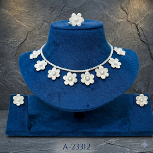 Conjunto de Joyería para Mujer Estilo Indio de Moda, Chapado en Plata de Imitación, Aleación de Zinc y Circonita, de MOLL JEWELLERS, el Mejor Compra del 2024 - Product Image 2