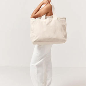 Sac fourre-tout de sport en coton/toile, grande capacité, écologique, recyclable, avec longue bandoulière, vente en gros - Product Image 4