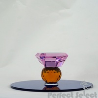 Socle de décoration de table en cristal K9 facetté de luxe pour centre de table d'événement de mariage