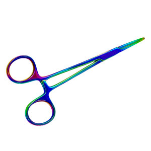 Tijeras de vendaje Lister de titanio color arcoíris de 7.25 pulgadas, tijeras quirúrgicas EMT para traumatismos con hemostato recto de acero inoxidable - Product Image 6