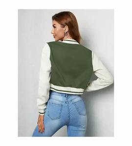 Chaqueta de invierno para mujer, nuevo diseño, chaqueta universitaria Letterman, Mangas de cuero informales deportivas, chaquetas universitarias Vintage para mujer - Product Image 6