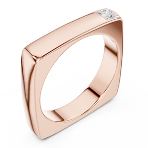 Men's Lab Grown <b>Diamond</b> <b>Ring</b> Princess Cut Rose Gold Plated Band Wedding Anniversary Daily Wear - Product Image 4