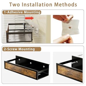 Estante Industrial para Especias de Madera de Pino al por Mayor |   Organizador de Cocina Rústico - Product Image 6