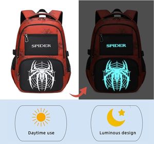 Spider-Man Inspired Modern Geometric Print <b>Backpack</b>-30-40L Polyester Lightweight Eco-Friendly Daily Travel Bag Adjustable <b>Strap</b> - Product Image 2