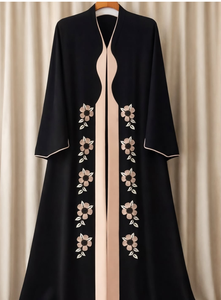 Beaded Abaya Robe Dubai Elegant Design with Big Flair Premium Quality Abaya Design Muslim Women <b>Dress</b> 2026 - Product Image 5
