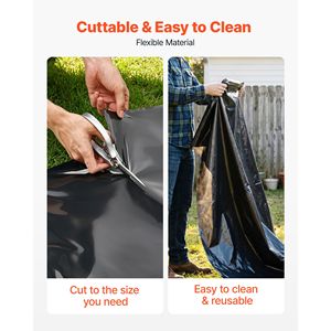 4 Mil Heavy Duty <b>Black</b> Polyethylene Plastic Sheeting Roll 6FT X 100FT Painters Tarp & Garden Drop <b>Cloth</b> - Product Image 6