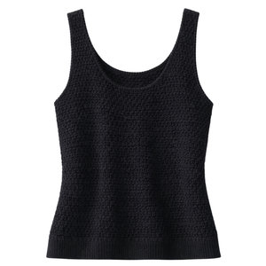 Débardeur en tricot épais anti-rides pour femme, sans manches, texturé, élégant, décontracté, coupe ajustée, mode automne - Product Image 1
