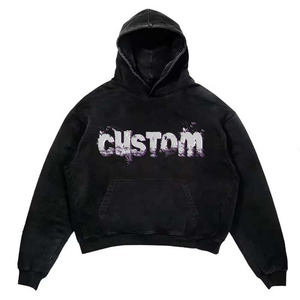 Men's Luxury Quality 100% Cotton Thick Heavy Weight Fleece Regular Fit Hip-hop Custom Pullover <b>Hoodie</b> Winter Digital <b>Plain</b> Dyed - Product Image 5
