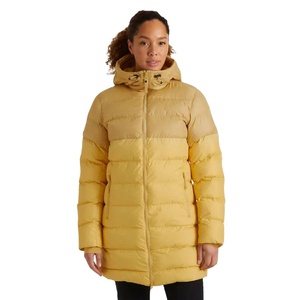 Parka d'hiver matelassée et gonflée pour femme avec logo personnalisé, capuche ajustable et rembourrage en duvet, style OEM - Product Image 1