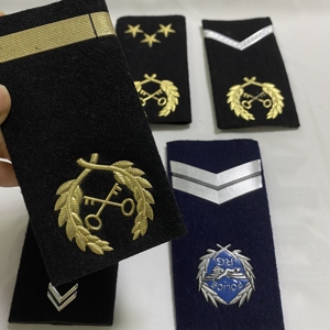 Nuevas Pliegas de Hombro Personalizadas para Uniformes, Epaulettes Ceremoniales de Piloto de Aerolínea, Rangos de Hombro Bordados en Tela de Lona - Product Image 3