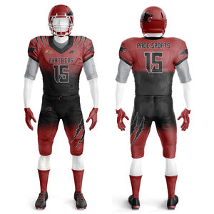 Nouvelle Arrivée Ensembles d'uniformes de football américain imprimés, respirants, antibactériens et à séchage rapide, 100 % polyester, personnalisables par transfert thermique - Product Image 2