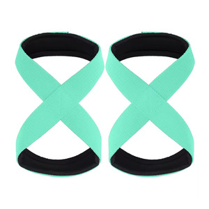 Adjustable Neoprene Cotton Figure 8 Wrist Straps High Stretch Anti Slip Lightweight Eco-Friendly Gym Support for <b>Weight</b> Lifting - Product Image 1