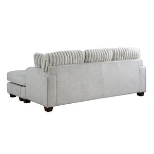 Divano Angolare Moderno Reversibile con Struttura in Schiuma 100% e Cuscini Reversibili, Grigio, con Cuscini Decorativi per Arredamento Soggiorno - Product Image 4