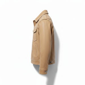 Custom Fashion <b>Genuine</b> <b>Leather</b> <b>Jacket</b> for Men Solid Color Luxury Classic Design High Quality Professional <b>Jacket</b> for Men - Product Image 6