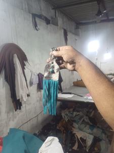 Porte-clés occidental de style tendance par Rodeo International en cuir de vachette et PU avec accessoires de porte-clés à franges - Product Image 3