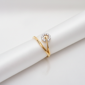 Anillo de Compromiso con Circonita Cúbica en Forma de Amanecer, Diseño Moderno, Chapado en Plata de Ley 925, Regalo de Aniversario y Fiesta para Mujer - Product Image 3