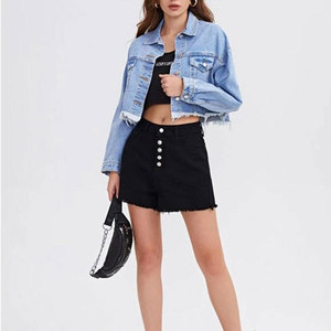 Fabricante de Ropa al por Mayor, Chaquetas Vaqueras Personalizadas, Color Sólido Básico, Patchwork, Chaqueta Vaquera para Hombre y Mujer, Hecha en Pakistán - Product Image 2