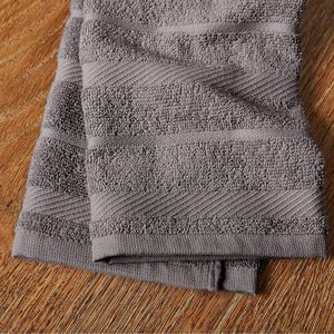 Ensemble de 4 torchons de cuisine gris anthracite/blanc 16"x26" - Product Image 4