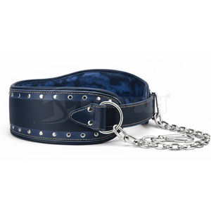 Ceinture de musculation en cuir épais avec chaîne métallique pour l'entraînement de force et les exercices de gym - Product Image 4