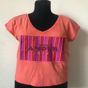 Women Cotton V Neck T Shirt Wholesale Manufacturer Supply for Best Price - Product Image 1