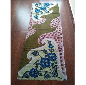 Bufanda 100% Lana Merino Estampada a Mano, Bufanda de Lujo Estampada a Mano, Suave y Acogedora para Todas las Temporadas, Chal Elegante para Mujer, 70x180cm, Transpirable - Product Image 2