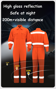 ชุดคลุมทำงานแบบกำหนดเองขายส่ง เสื้อผ้าช่างก่อสร้างแบบสะท้อนแสงเพื่อความปลอดภัย ชุดยูนิฟอร์มทำงานทนไฟ - Product Image 2